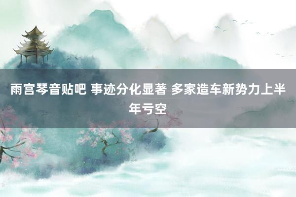 雨宫琴音贴吧 事迹分化显著 多家造车新势力上半年亏空