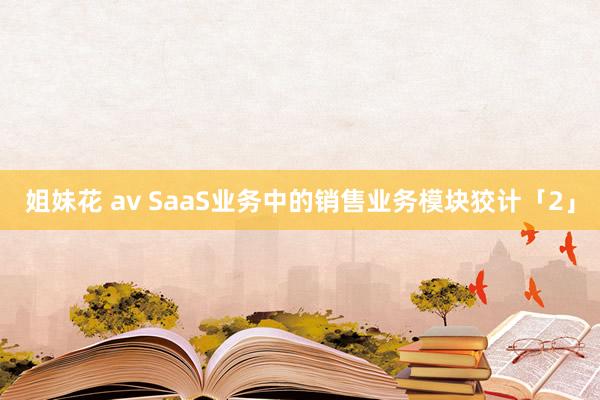 姐妹花 av SaaS业务中的销售业务模块狡计「2」