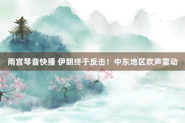 雨宫琴音快播 伊朗终于反击！中东地区欢声雷动