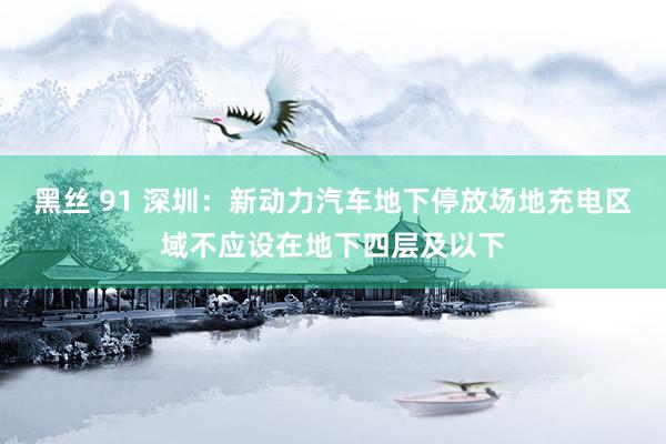 黑丝 91 深圳：新动力汽车地下停放场地充电区域不应设在地下四层及以下