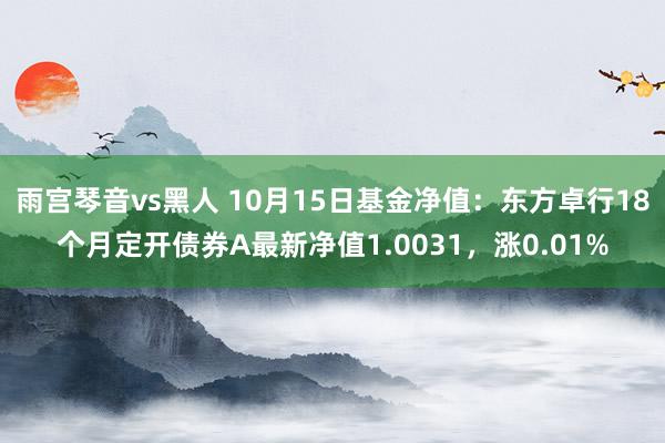 雨宫琴音vs黑人 10月15日基金净值：东方卓行18个月定开债券A最新净值1.0031，涨0.01%