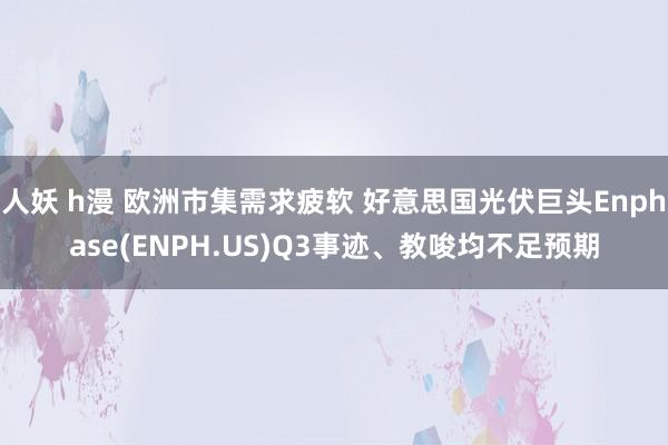 人妖 h漫 欧洲市集需求疲软 好意思国光伏巨头Enphase(ENPH.US)Q3事迹、教唆均不足预期