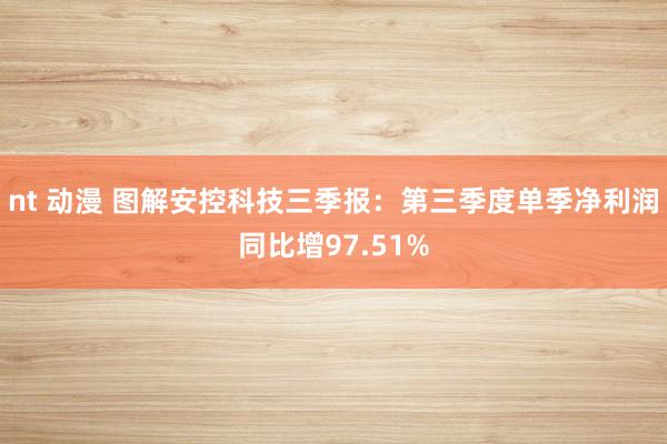 nt 动漫 图解安控科技三季报：第三季度单季净利润同比增97.51%