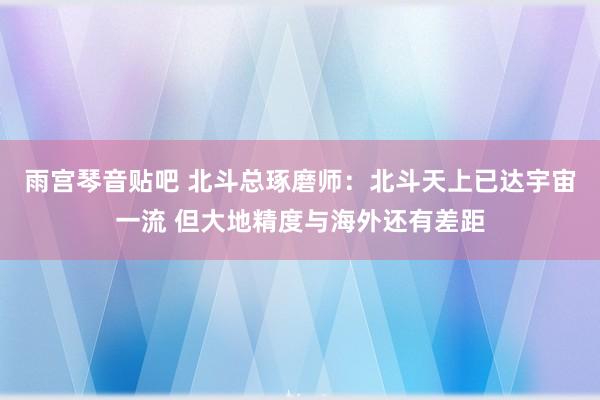 雨宫琴音贴吧 北斗总琢磨师：北斗天上已达宇宙一流 但大地精度与海外还有差距