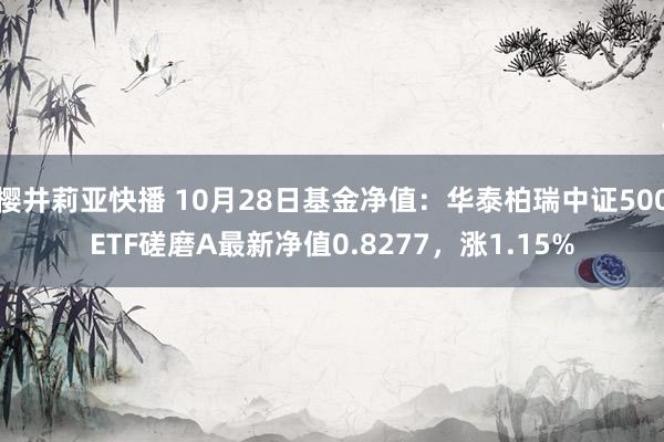 樱井莉亚快播 10月28日基金净值：华泰柏瑞中证500ETF磋磨A最新净值0.8277，涨1.15%