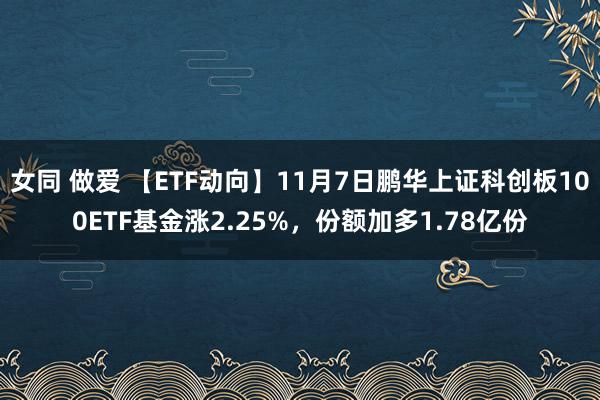 女同 做爱 【ETF动向】11月7日鹏华上证科创板100ETF基金涨2.25%，份额加多1.78亿份