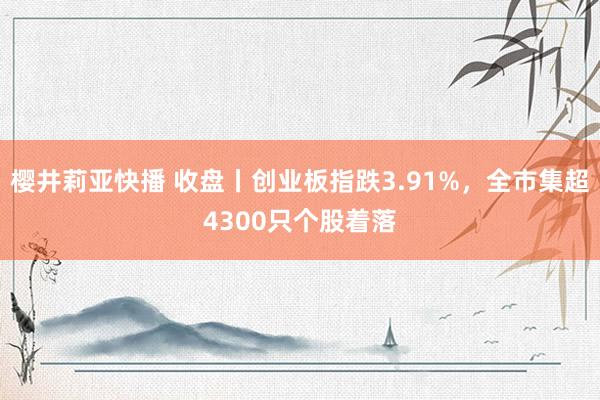 樱井莉亚快播 收盘丨创业板指跌3.91%，全市集超4300只个股着落