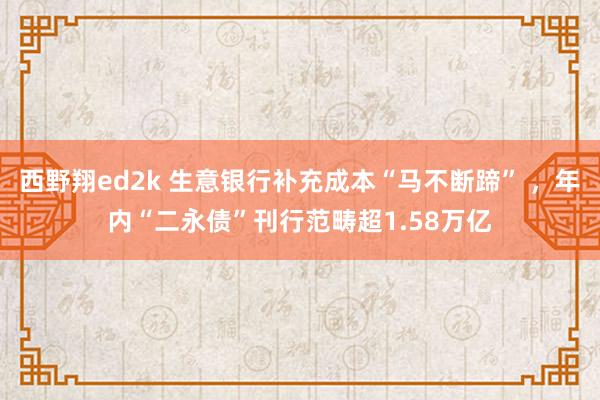 西野翔ed2k 生意银行补充成本“马不断蹄” ，年内“二永债”刊行范畴超1.58万亿