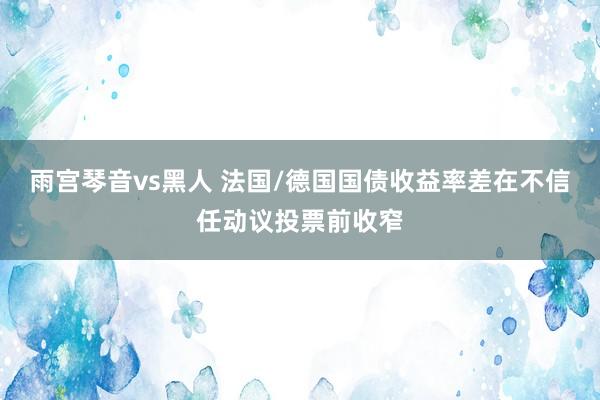 雨宫琴音vs黑人 法国/德国国债收益率差在不信任动议投票前收窄