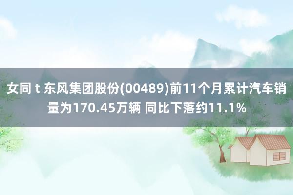 女同 t 东风集团股份(00489)前11个月累计汽车销量为170.45万辆 同比下落约11.1%