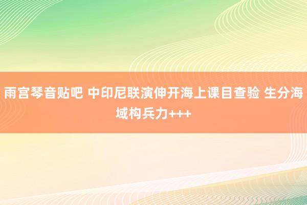 雨宫琴音贴吧 中印尼联演伸开海上课目查验 生分海域构兵力+++