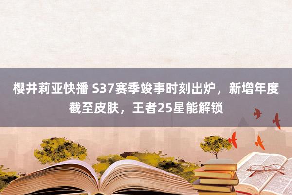 樱井莉亚快播 S37赛季竣事时刻出炉，新增年度截至皮肤，王者25星能解锁