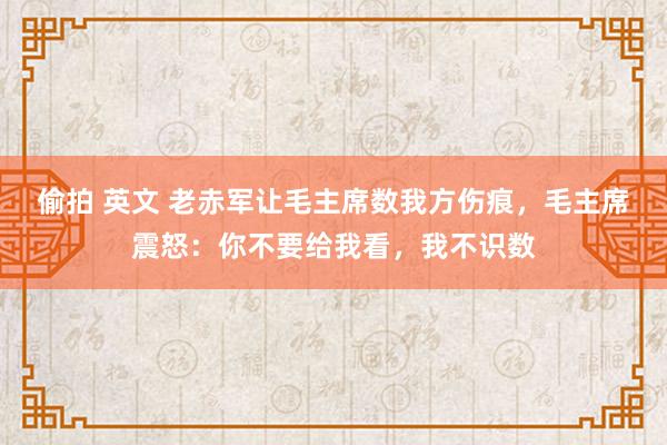 偷拍 英文 老赤军让毛主席数我方伤痕，毛主席震怒：你不要给我看，我不识数