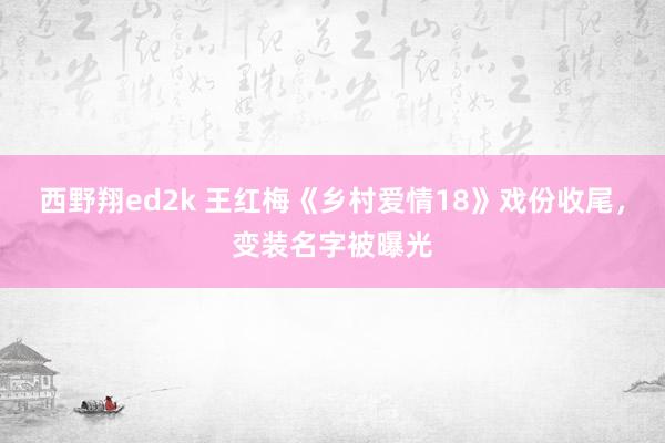 西野翔ed2k 王红梅《乡村爱情18》戏份收尾，变装名字被曝光