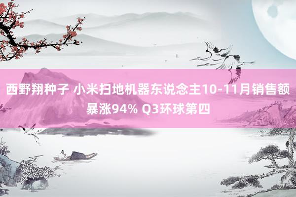 西野翔种子 小米扫地机器东说念主10-11月销售额暴涨94% Q3环球第四