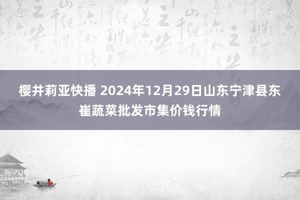 樱井莉亚快播 2024年12月29日山东宁津县东崔蔬菜批发市集价钱行情