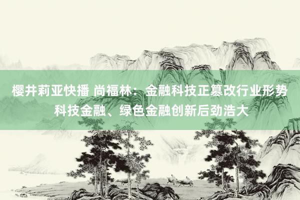 樱井莉亚快播 尚福林：金融科技正篡改行业形势 科技金融、绿色金融创新后劲浩大