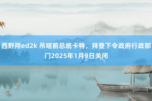 西野翔ed2k 吊唁前总统卡特，拜登下令政府行政部门2025年1月9日关闭