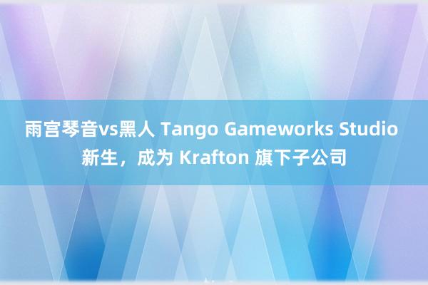 雨宫琴音vs黑人 Tango Gameworks Studio 新生，成为 Krafton 旗下子公司