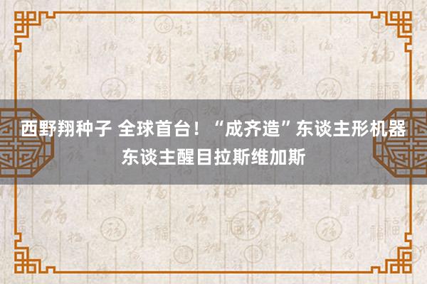 西野翔种子 全球首台！“成齐造”东谈主形机器东谈主醒目拉斯维加斯