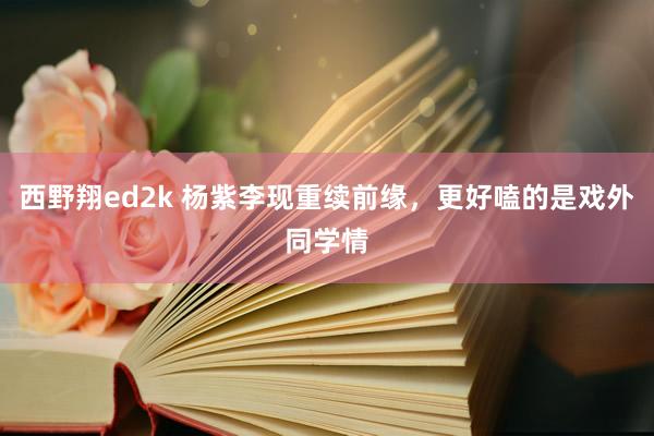 西野翔ed2k 杨紫李现重续前缘，更好嗑的是戏外同学情