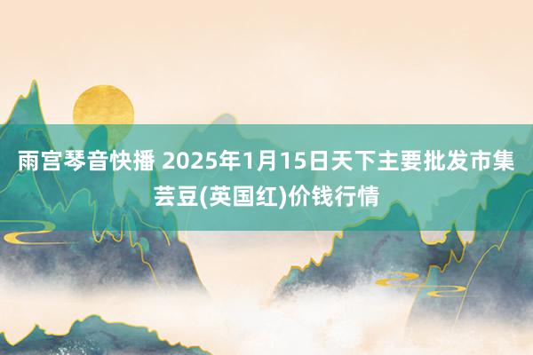 雨宫琴音快播 2025年1月15日天下主要批发市集芸豆(英国红)价钱行情