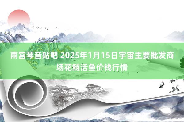 雨宫琴音贴吧 2025年1月15日宇宙主要批发商场花鲢活鱼价钱行情